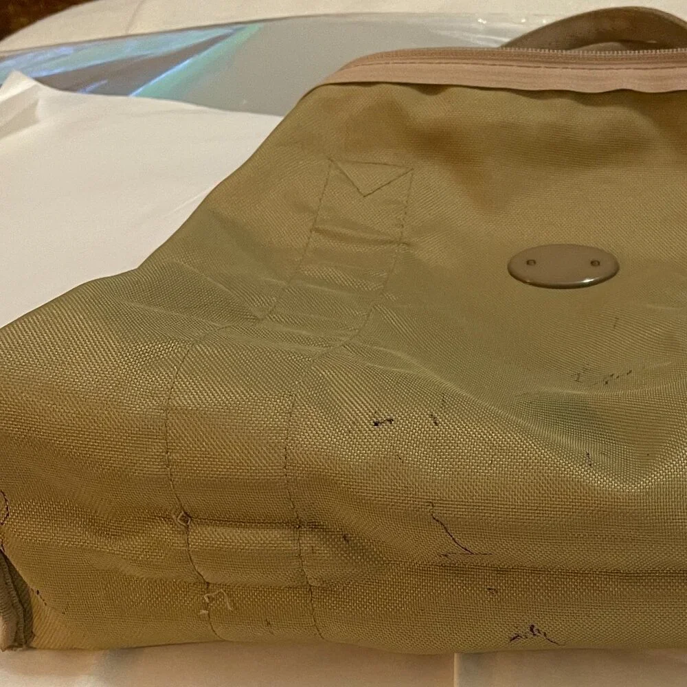 Vintage ETRO Profumi Double Handle Tote Bag in Paisley Beige Gold Nylon EUC - Picture 13 of 13